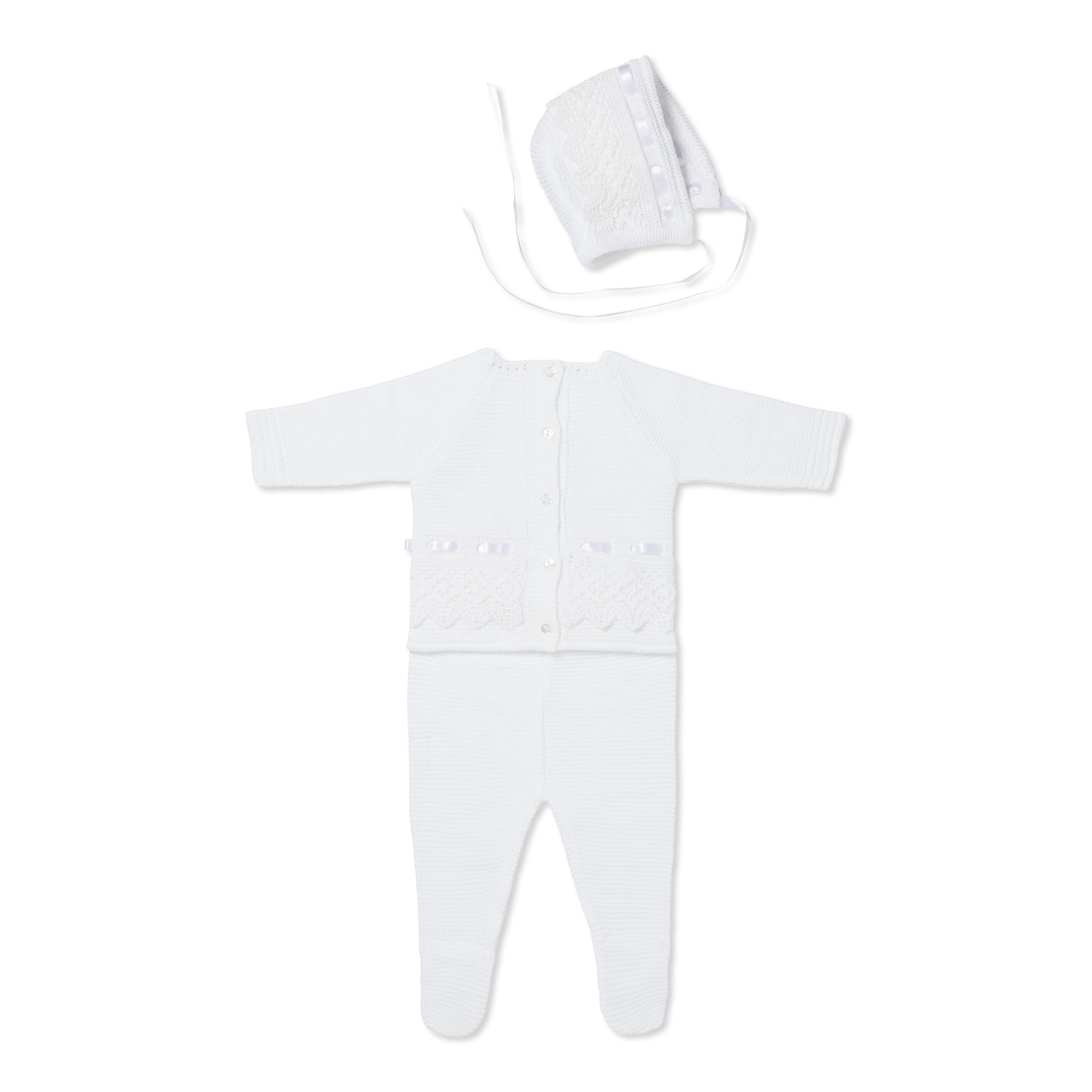 Set of knitted baby clothes in milk white color - Baby sets - ADDIPA style  - Shop